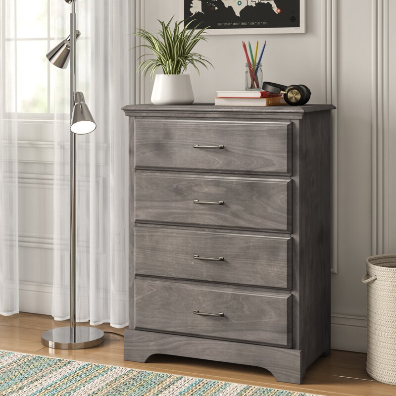 Grovelane Ciara 4 Drawer Solid Wood Dresser & Reviews Wayfair